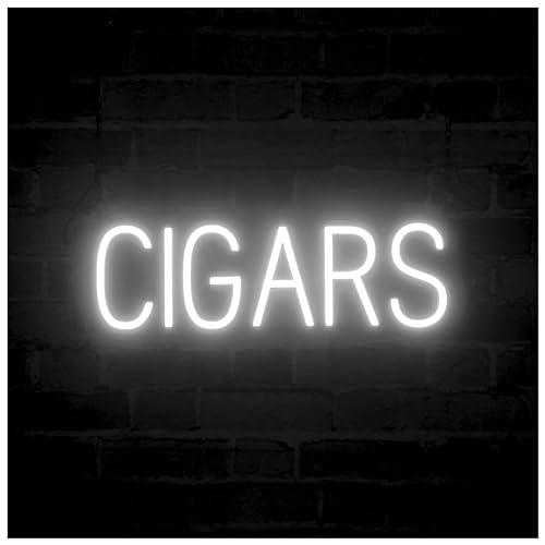 LED SIGN – "CIGARS" – WHITE & RED – 7×30×1.2 – LED SIGN & OUTDOOR DISPLAY – 1CT – LED - 106182 – [MSRP: $STORE USE]