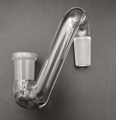 GLASS – DROP DOWN ADAPTER – GLASS ACCESSORIES – 18MM MALE TO 14MM FEMALE – CLEAR GLASS – 1CT – GLASS-106231 – [MSRP: $14.50]