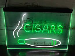 LED SIGN – "CIGARS" – WHITE & GREEN – 7×32×1.2 – LED SIGN & OUTDOOR DISPLAY – 1CT – LED - 108152 – [MSRP: $STORE USE]