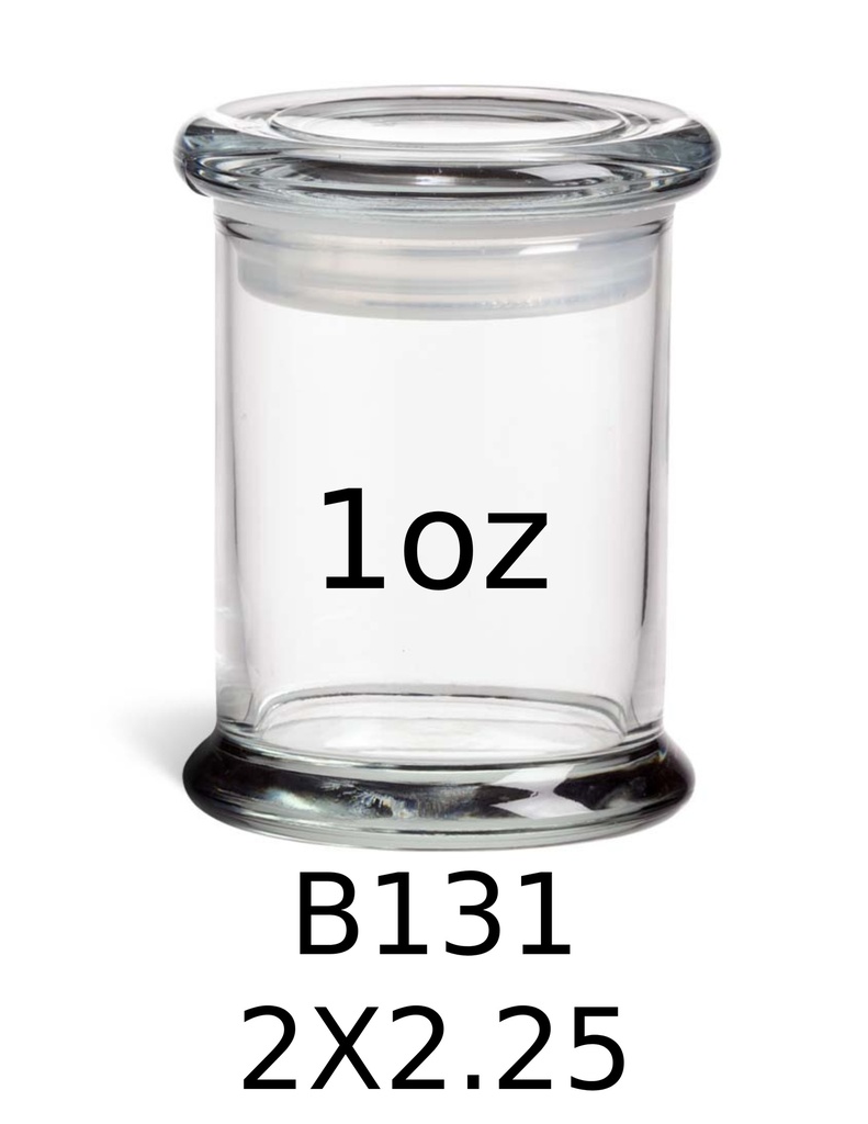 GLASS STORAGE – CONTAINERS & JARS – GLASS LID – 1OZ – 1CT – [MSRP: $2.50]