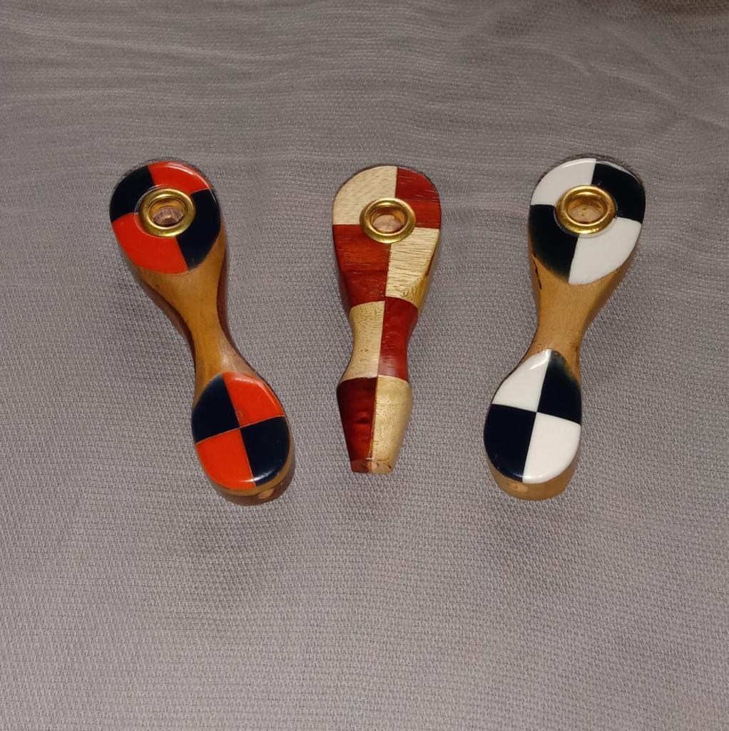 4" HAND – WOOD PIPES – HANDCRAFTED USA DESIGN – WHP-798408 – [MSRP: $6]