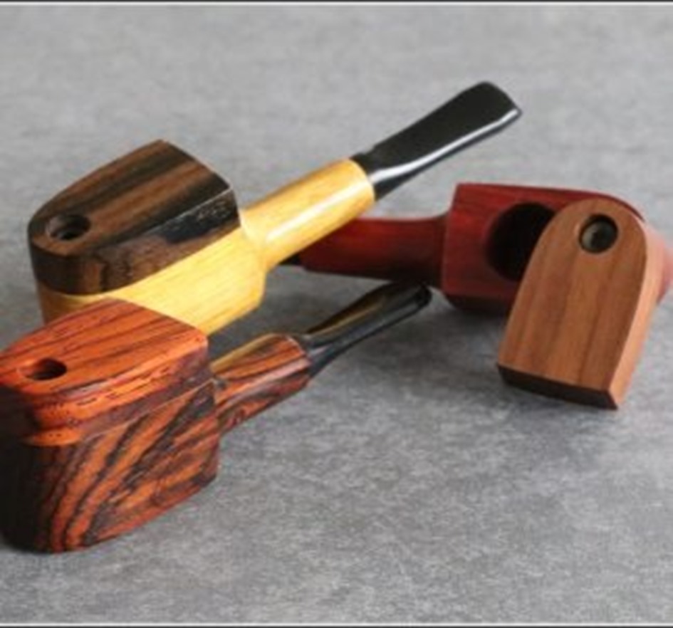 5" HAND – WOOD PIPES – HANDCRAFTED EXOTIC WOOD WITH SWIVEL LID MUPCAP – WHP-76919 – [MSRP: $6]