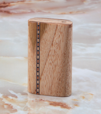 DUGOUT – SMOKING ACCESSORIES – WOODEN BOX WITH CORNER LINES – SMALL – 1CT – DUGOUT-104867 – [MSRP: $6.50]