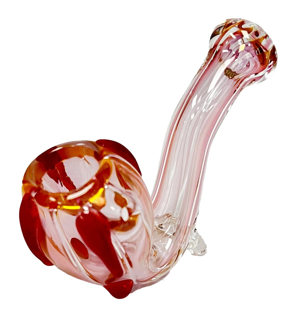 FLORAL BOWL – SHERLOCK GLASS HAND PIPE – GLASS ACCESSORIES – 5-INCH HEAVYWEIGHT 120G – 1CT – 1XHP-108895 – [MSRP: $14]