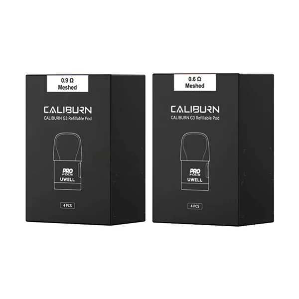 UWELL – VAPE PODS REPLACEMENT – CALIBURN G3 REPLACEMENT PODS – ASSORTED OHM – 4CT – [MSRP: $5-$6 EACH]