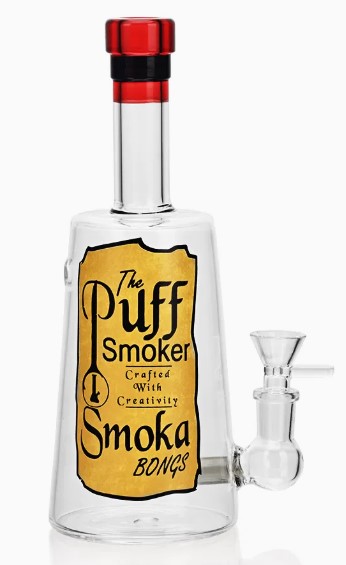 THE PUFF SMOKER – VINTAGE STYLE PREMIUM GLASS DESIGN – GLASS WATER PIPE – 200G – 1CT – GB1109 – [MSRP: $34]