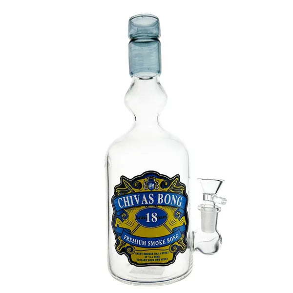 CHIVAS 18 – GLASS WATER PIPE – 9-INCH – BOTTLE DESIGN – 320G – 1CT – GB1111 – [MSRP: $34]