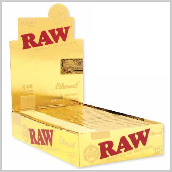 RAW – ROLLING PAPERS – CLASSIC ETHEREAL – 1 1/4 – 24CT DSPL – [MSRP: $4 EACH]