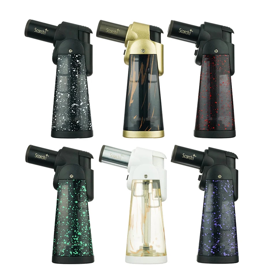 SCORCH – TORCH LIGHTERS – STAINLESS ACCENT THREE-PIECE TORCH SET – 12CT DISPLAY – 61750-TORCH - 110388 – [MSRP: $12 EACH]