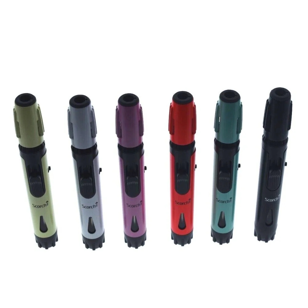 SCORCH – TORCH LIGHTERS – PENCIL SINGLE FLAME – 9CT DISPLAY – 61686-SCORCH - 110410 – [MSRP: $17.50 EACH]