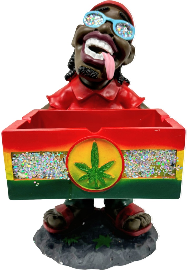 JUMBO RASTA – ASHTRAY – TONGUE OUT HOLDING BOX – 17.5 INCH – 1CT – [MSRP: $87.50]