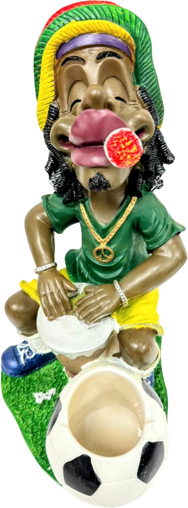JUMBO RASTA – ASHTRAY – SOCCER AND DRUMS – 17.5 INCH – 1CT – [MSRP: $87.50]