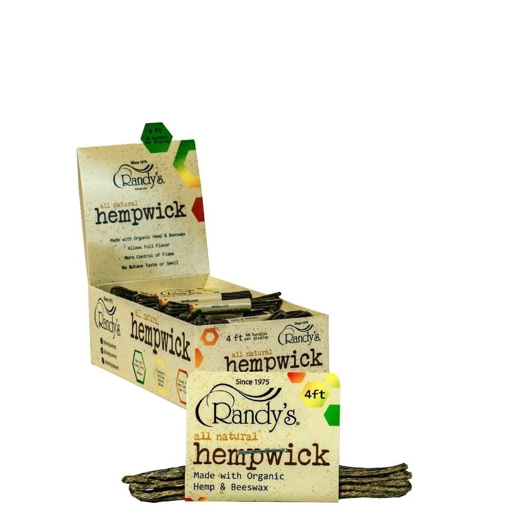 RANDY’S – ALL-NATURAL HEMP WICK – PAPERS & TUBES ACCESSORIES – 4 FT – 40 CT – 1DSPL – [MSRP: $1.50 EACH]