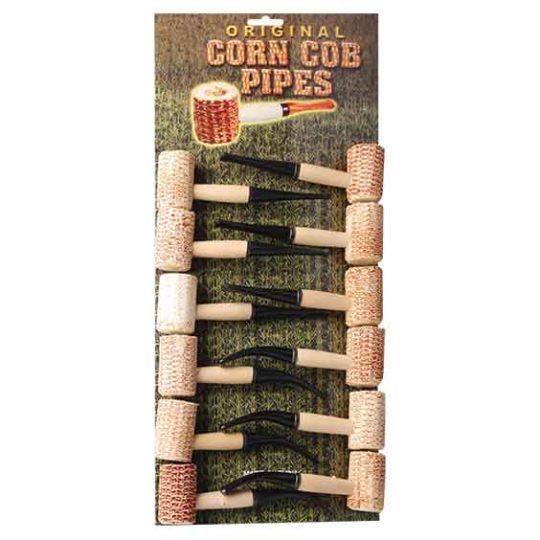 ORIGINAL – WOOD PIPES – CORN COB ON BOARD – 12CT DISPLAY – CORN - 110695 – [MSRP: $3.50 EACH]