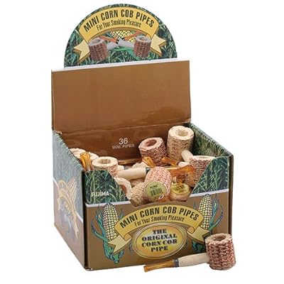 THE ORIGINAL – WOOD PIPES – MINIATURE CORN COB – 36CT DISPLAY – CP101-110704 – [MSRP: $1.50 EACH]