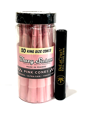 BLAZY SUSAN – PRE-ROLLED CONES – PINK – KING SIZE – 50CT JAR – [MSRP: $1 EACH]