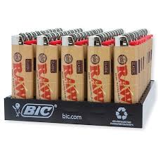 BIC × RAW – LIGHTERS – CLASSIC RAW – BLACK & BROWN – 50CT DISPLAY – 110913 – [MSRP: $2 EACH]