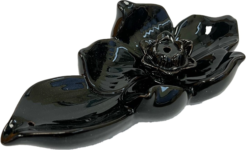 INCENSE CONE BURNER – ACCESSORIES – CERAMIC BACKFLOW DRAGON ON ROCK – 8 INCH – ASSORTED COLORS – 1CT – [MSRP: $14]