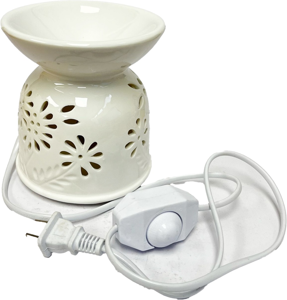 ELECTRIC – INCENSE OIL BURNER – ACCESSORIES – CERAMIC WHITE – 1CT – [MSRP: $29]