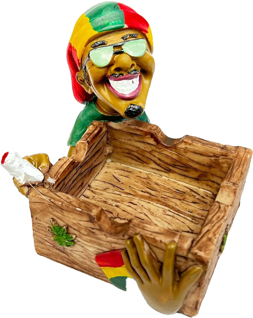 RASTA – ASHTRAY – WOOD BOX – 1CT – [MSRP: $9]