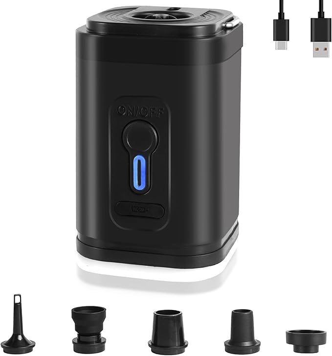 HOOKAH – STARTER AIR PUMP – 1200MAH LITHIUM BATTERY – 5 NOZZLES – HOOKAH ACCESSORIES – 1CT – A258 – [MSRP: $27.50]