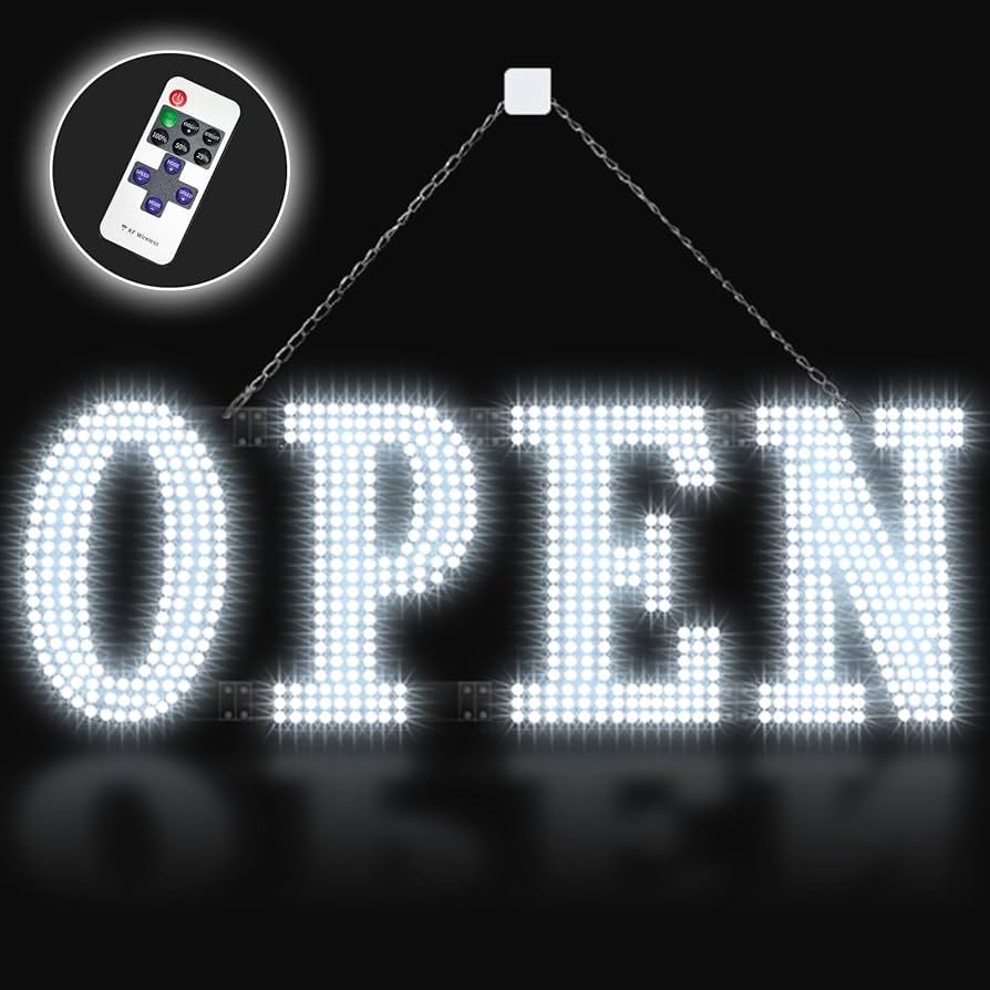 LED SIGN – "OPEN" – 200-4W SIGN – 14×40×1.2 – LED SIGN & OUTDOOR DISPLAY – 1CT – LED - 112202 – [MSRP: $STORE USE]