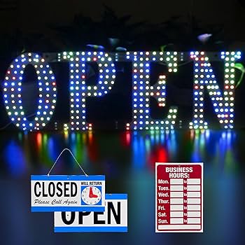 LED SIGN – "OPEN" – FLAG – 14×40×1.2 – LED SIGN & OUTDOOR DISPLAY – 1CT – LED - 112815 – [MSRP: $STORE USE]