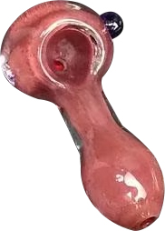 CORAL DRIFT – PEANUT GLASS HAND PIPE – GLASS ACCESSORIES – 2.5-INCH RED & WHITE SWIRL – 2CT – 2X-PGHP-3827 – [MSRP: $3.50 EACH]