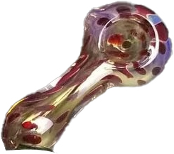 CHERRY SWIRL – PEANUT GLASS HAND PIPE – GLASS ACCESSORIES – 2.5-INCH RED & WHITE TWIST – 2CT – 2X-PGHP-2669 – [MSRP: $3.50 EACH]
