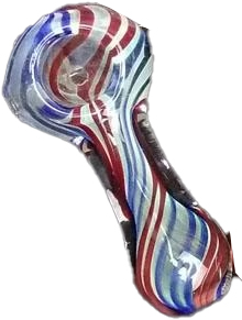 CANDY RIPPLE – PEANUT GLASS HAND PIPE – GLASS ACCESSORIES – 2.5-INCH MULTI-COLOR RIPPLE – 2CT – 2X-PGHP-1542 – [MSRP: $3.50 EACH]