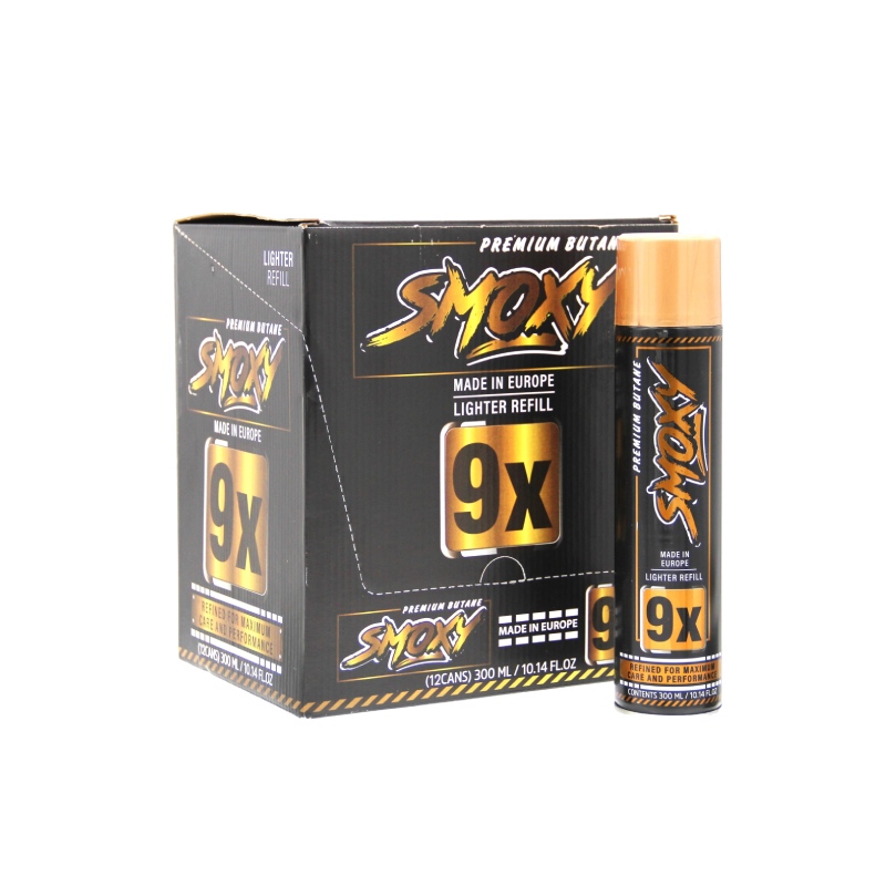 SMOXY – BUTANE – 9X REFINED LIGHTER REFILL – 300ML – 12CT DISPLAY – [MSRP: $4 EACH]