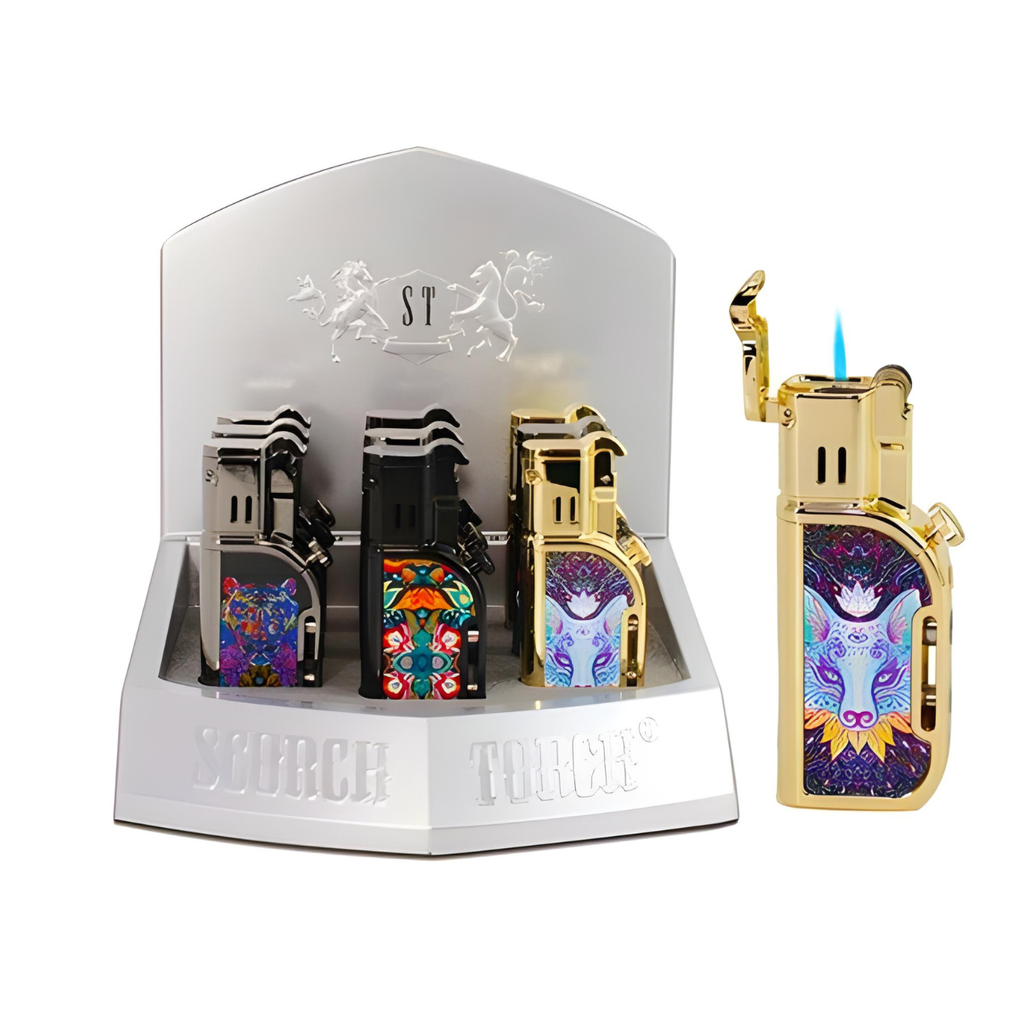 SCORCH – TORCH LIGHTERS – DUAL JET FLAME – 9CT DISPLAY – 61805-1 - 113657 – [MSRP: $24 EACH]