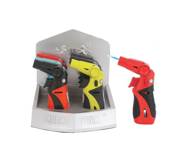 SCORCH – TORCH LIGHTERS – ADJUSTABLE NOZZLE – NEON COLORS – 6CT DISPLAY – 61815 - 113674 – [MSRP: $27.50 EACH]