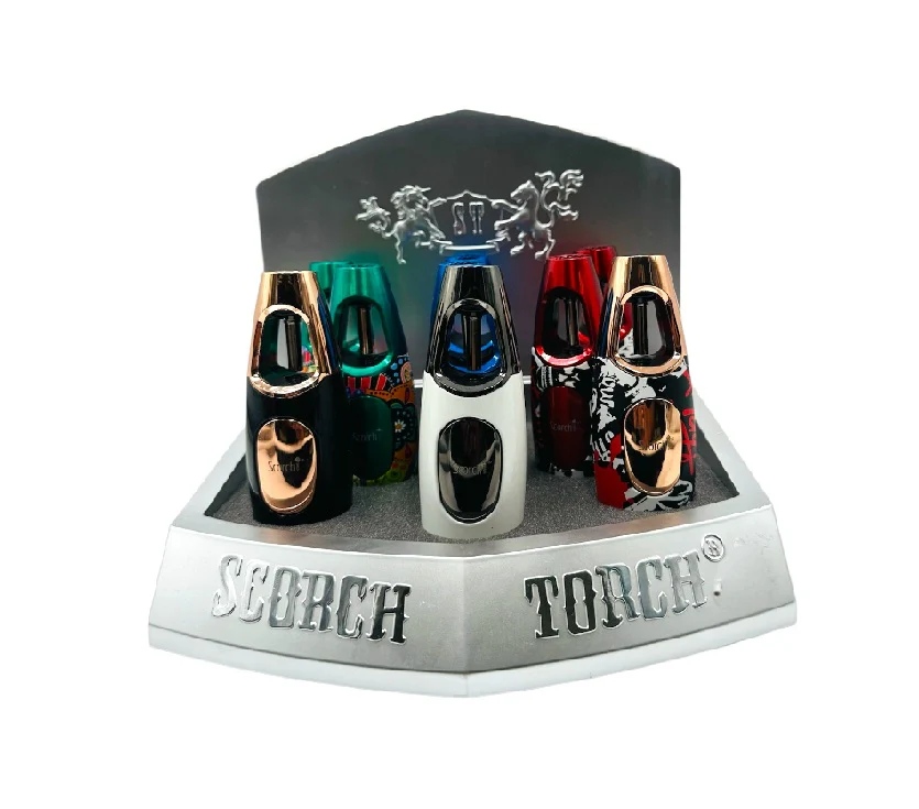 SCORCH – TORCH LIGHTERS – EASY HAND HELD TURBO JET FLAME – 9CT DISPLAY – 61800 - 113685 – [MSRP: $20.50 EACH]