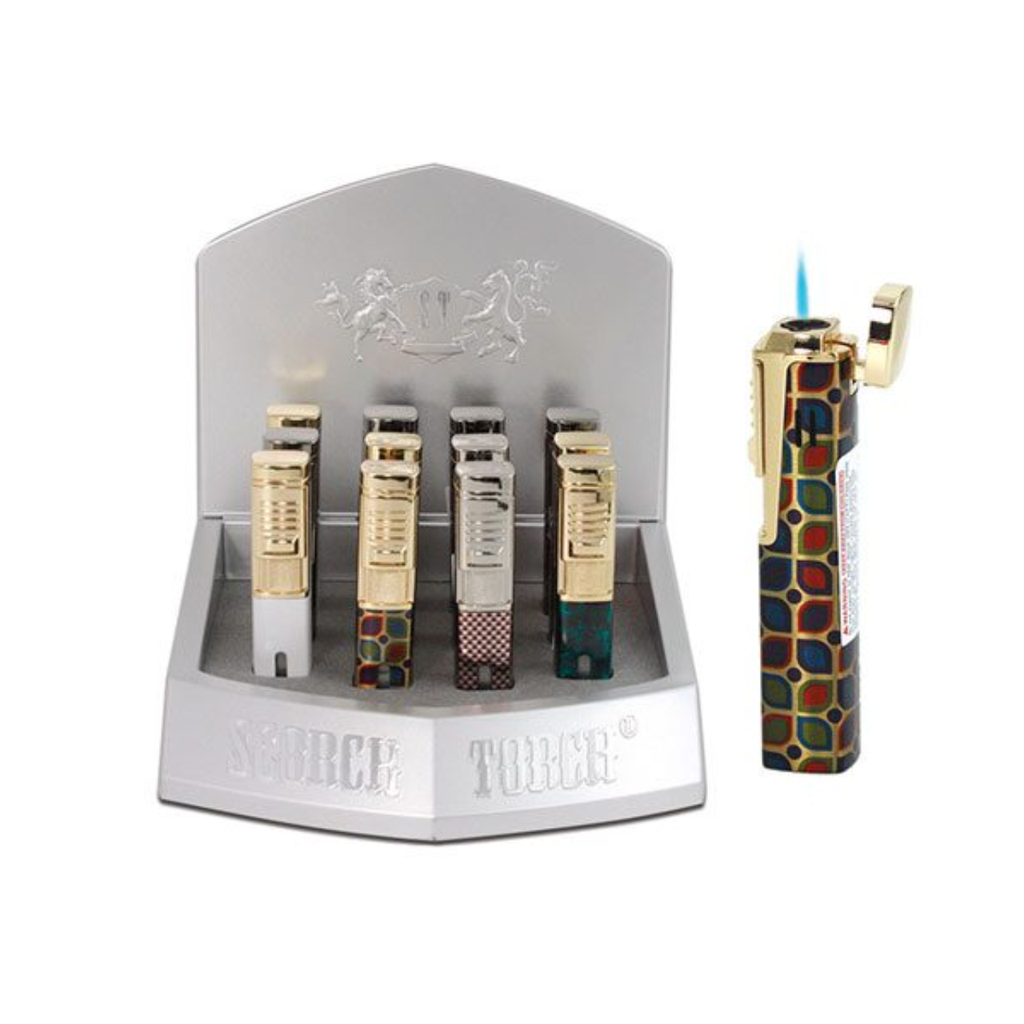 SCORCH – TORCH LIGHTERS – SLIM SQUARE JET FLAME – 12CT DISPLAY – 61813 - 113699 – [MSRP: $21 EACH]