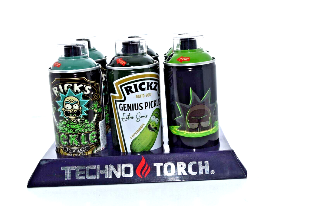 TECHNO – TORCH LIGHTERS – SMALL SPRAY CAN – 6CT DISPLAY – TECHNO - 113868 – [MSRP: $26.50 EACH]