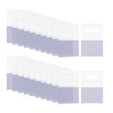 PLASTIC CLEAR ADHESIVE HANG TAPS – 1.5IN x 3.8IN – 500-COUNT – STORE SUPPLY – HANG TAP - 1.5X3.8 – [MSRP: $STORE USE]