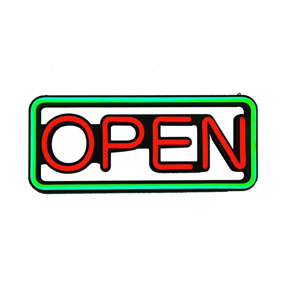 LED SIGN – "OPEN" – GREEN FRAME RED LETTERS – 23×20 – LED SIGN & OUTDOOR DISPLAY – 1CT – OPNTG – [MSRP: $STORE USE]