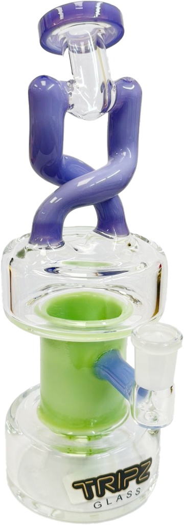 TRIPZ GLASS – TWISTED DUO PERC – GLASS WATER PIPE – 8.6 INCH – 440G – 1CT – GB1151 – [MSRP: $72.50]