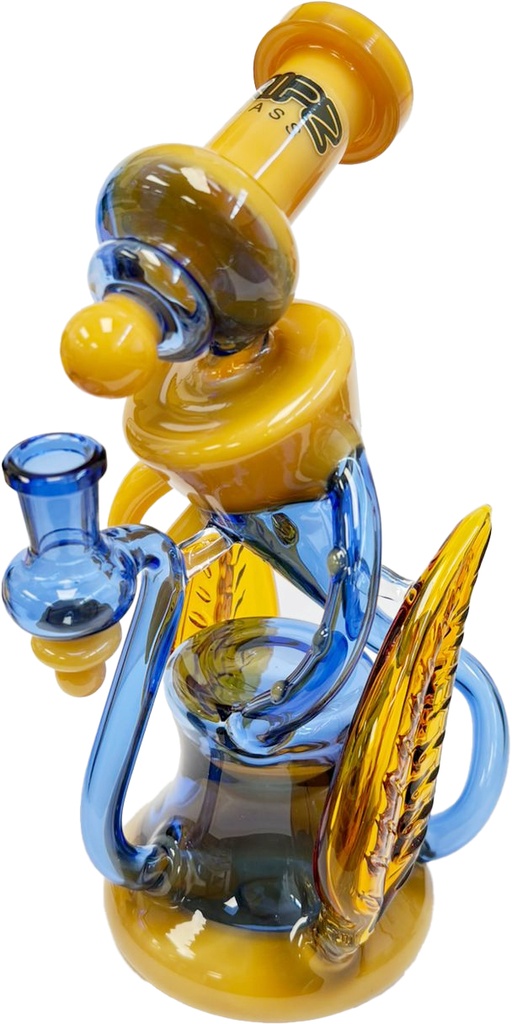 TRIPZ GLASS – BENT NECK RECYCLER – GLASS WATER PIPE – 9.45 INCH – 660G – 1CT – GB1158 – [MSRP: $112.50]