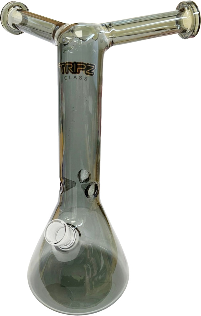 TRIPZ GLASS – LOVERS DUAL TIP BEAKER – GLASS WATER PIPE – 12.2 INCH – 830G – 1CT – GB1164 – [MSRP: $72.50]