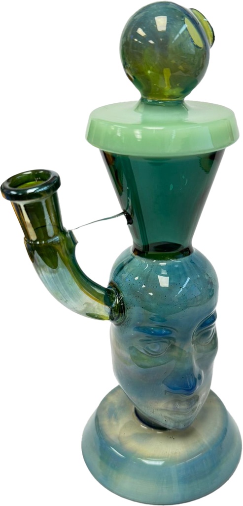 TRIPZ GLASS – FACE DESIGN – GLASS WATER PIPE – 14.56 INCH – 370G – 1CT – GB1120 – [MSRP: $85]