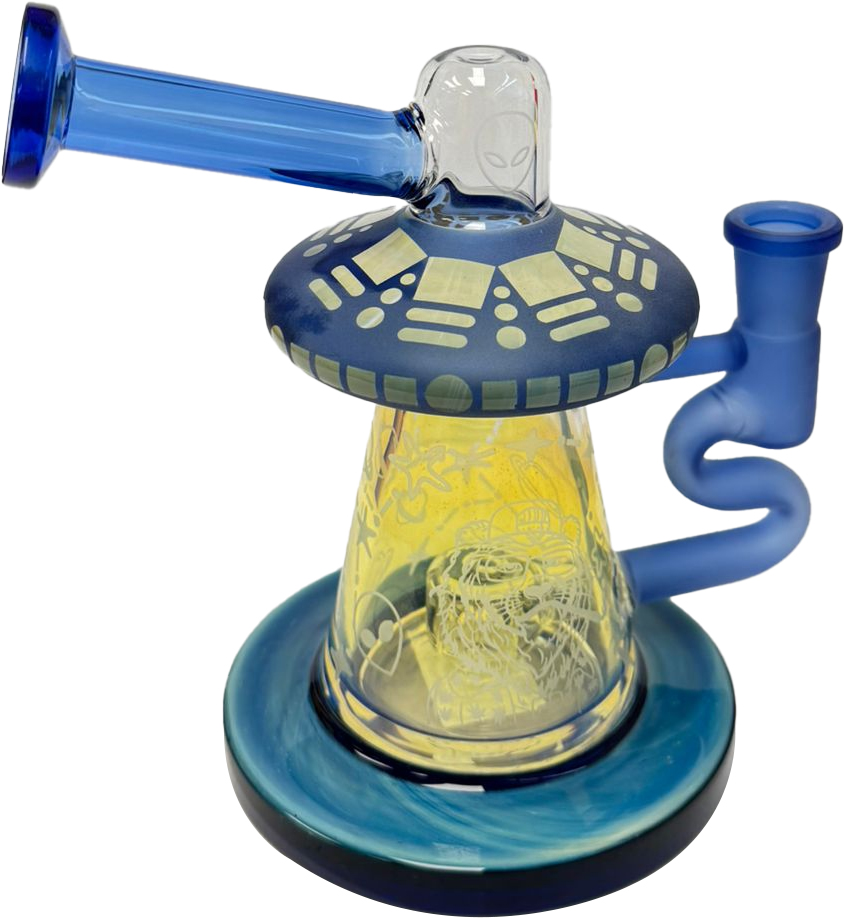 TRIPZ GLASS – UFO – GLASS WATER PIPE – 7 INCH – 400G – 1CT – GB1123 – [MSRP: $72.50]