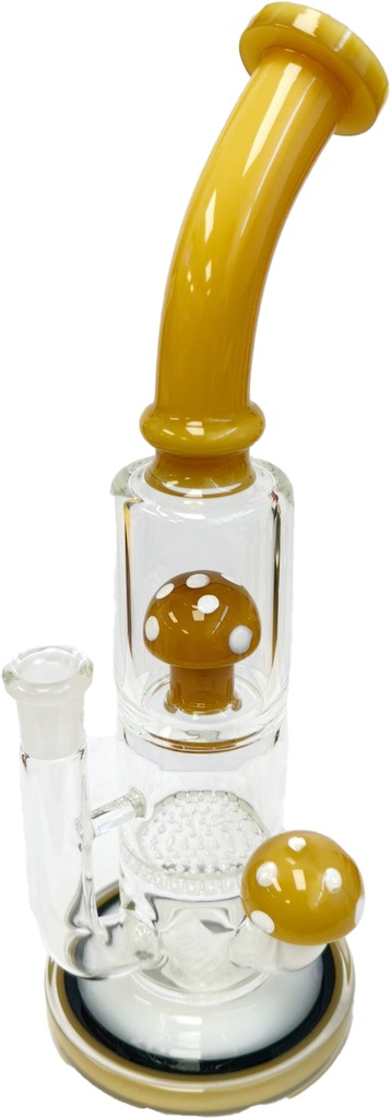 MUSHROOM DESIGN – GLASS WATER PIPE – 13-INCH – 560G – 1CT – GB1127 – [MSRP: $62.50]