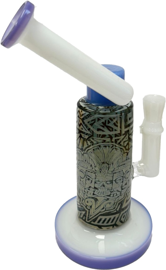SAND MIXED INTERNAL DESIGN – GLASS WATER PIPE – BENT NECK – STRAIGHT DOWN TUBE – 450G – 1CT – GB1136 – [MSRP: $97.50]