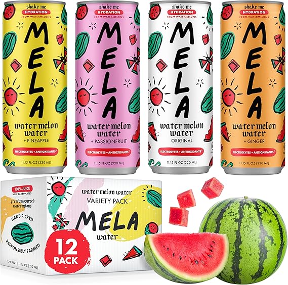 MELA – WATERMELON WATER JUICE FLAVORED BEVERAGE ASSORTED – FOOD & BEVERAGES / SOFT DRINKS – 500ML – 12CT CASE – [MSRP: $5 EACH]