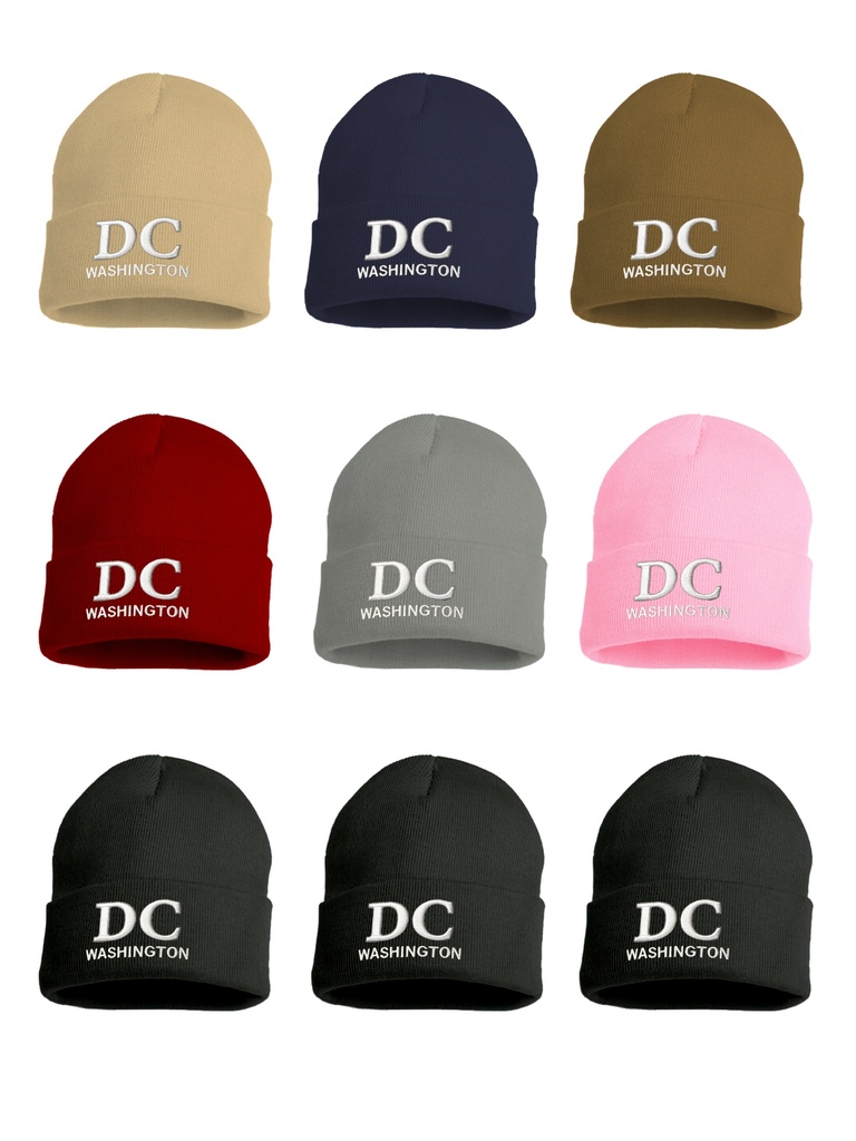 TRIPZ – APPAREL – WASHINGTON DC KNIT BEANIE ONE SIZE FITS ALL – ASSORTED COLORS – 10CT – BNE-DC-10PK – [MSRP: $10 EACH]