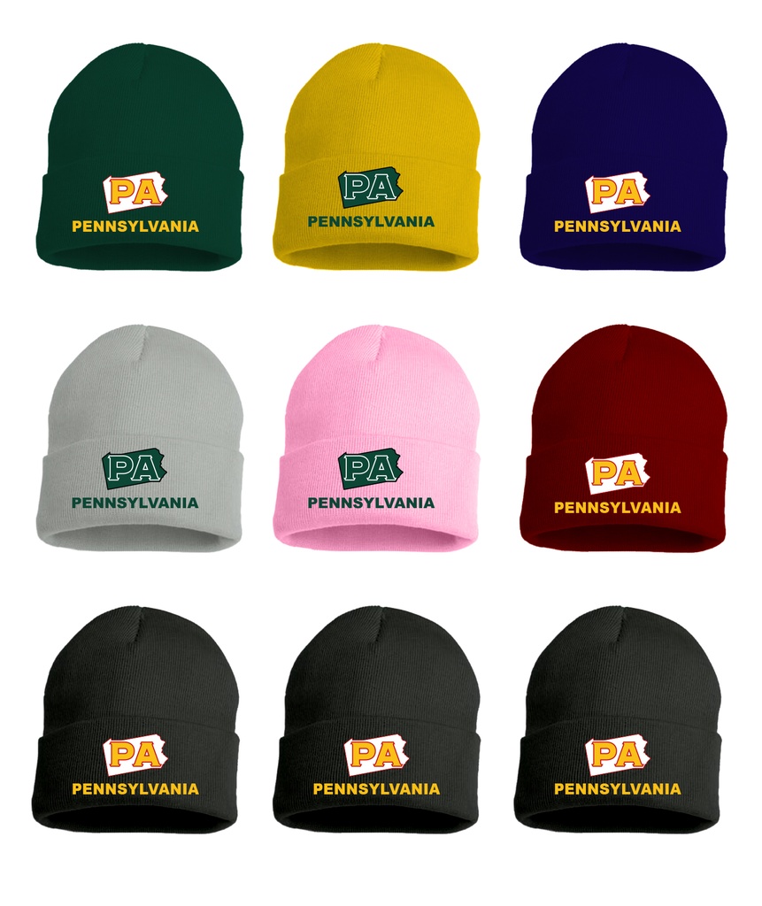 TRIPZ – APPAREL – PENNSYLVANIA KNIT BEANIE ONE SIZE FITS ALL – ASSORTED COLORS – 10CT – BNE-PA-10PK – [MSRP: $10 EACH]