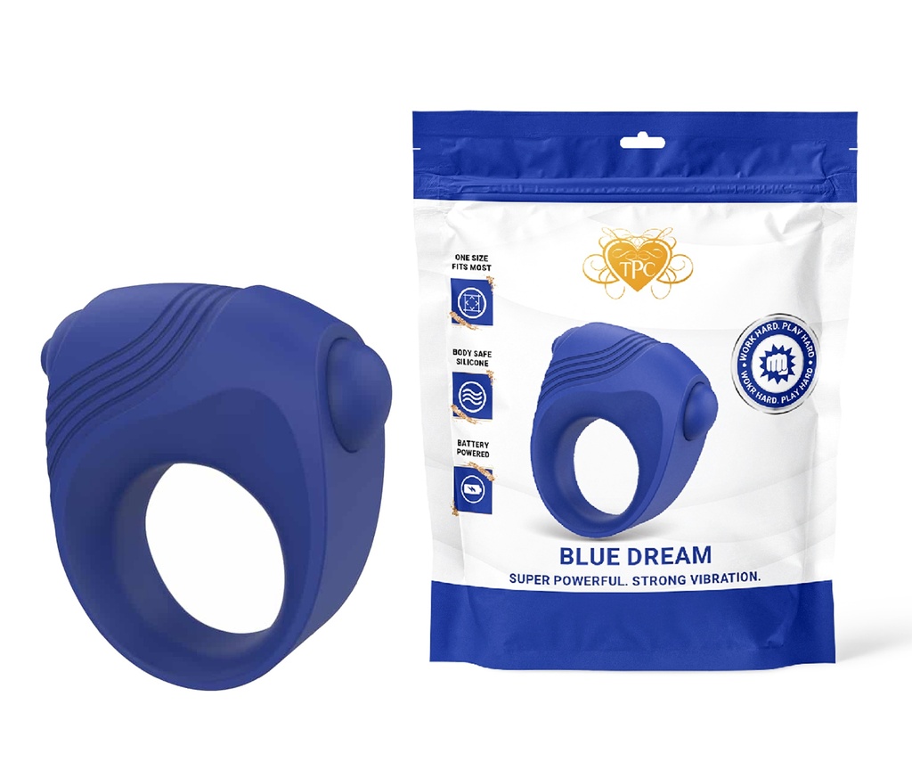 BLUE DREAM C RING – ADULT TOYS – MALE – 1CT – TPCW5008B – [MSRP: $17.50]