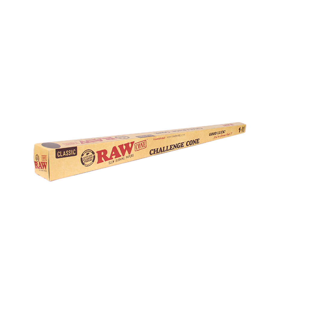 RAW – PRE-ROLLED CONES – CHALLENGE – 24" – 1CT – [MSRP: $34]